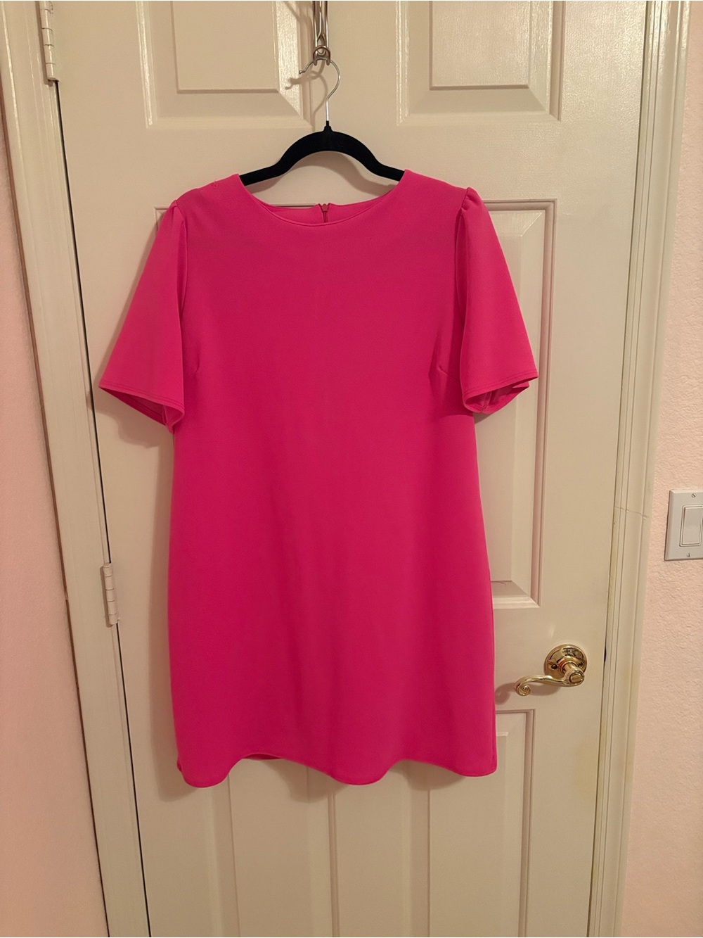 Vibrant Hot Pink Mini Shift Dress